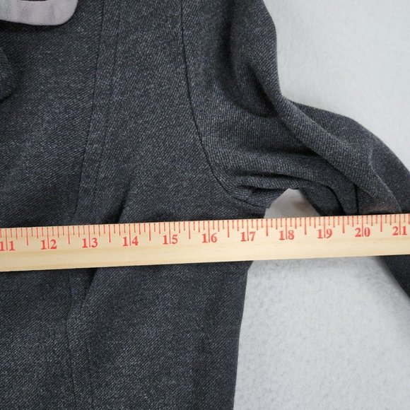 Cabi Jacket Womens Small Gray Ponte Knit Crew Blazer Stretch Notch Lapel Career - Picture 4 of 12
